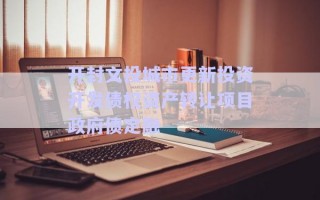 開封文投城市更新投資開發(fā)債權(quán)資產(chǎn)轉(zhuǎn)讓項目政府債定融