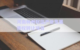 河南林州財(cái)信產(chǎn)業(yè)發(fā)展債權(quán)轉(zhuǎn)讓項(xiàng)目