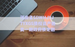 河南省SDWHJYJTYXGS債權(quán)資產(chǎn)拍賣(mài)一期政府債定融