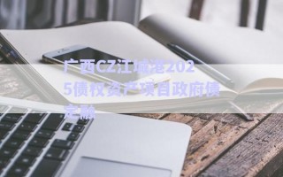 廣西CZ江城港2025債權(quán)資產(chǎn)項(xiàng)目政府債定融